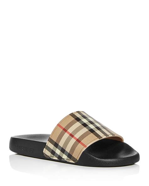 burberry furley slides womens|Burberry slide sandals.